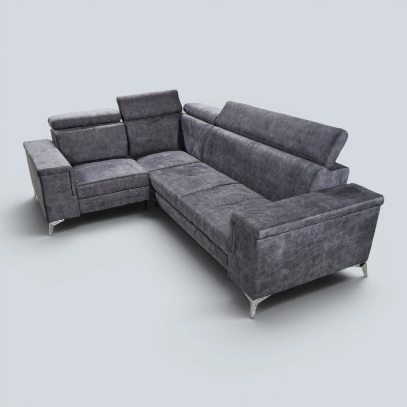 Colțar Extensibil Oliver cu Ladă și Tetiere Reglabile  Sofastil