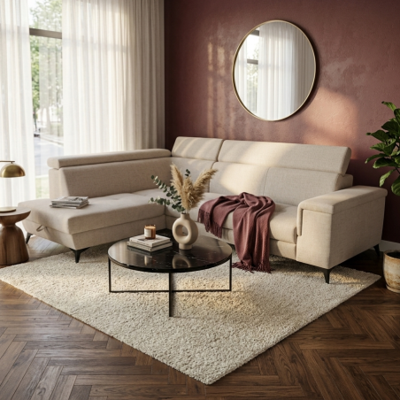 Colțar Extensibil Hermes cu Ladă și Tetiere Reglabile | Sofastil