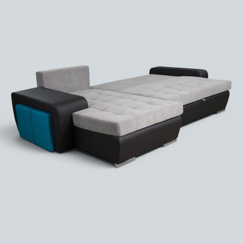 Colțar Mara cu 2 Tabureți Ascunși și Extensie Lift | Sofastil