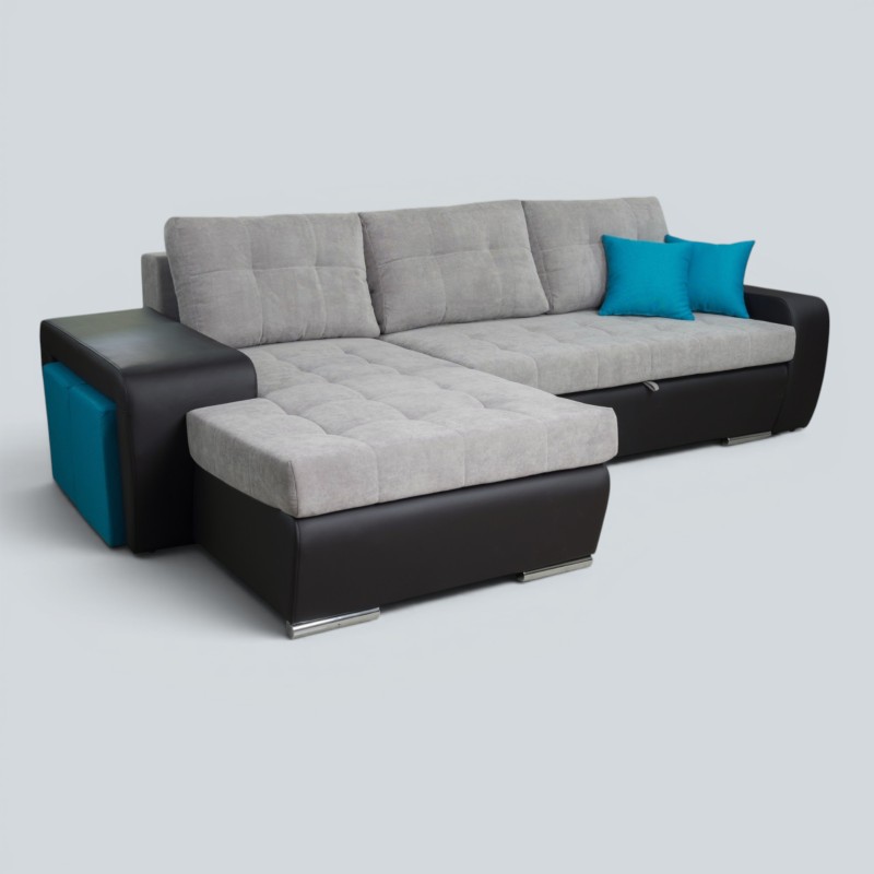 Colțar Mara cu 2 Tabureți Ascunși și Extensie Lift | Sofastil