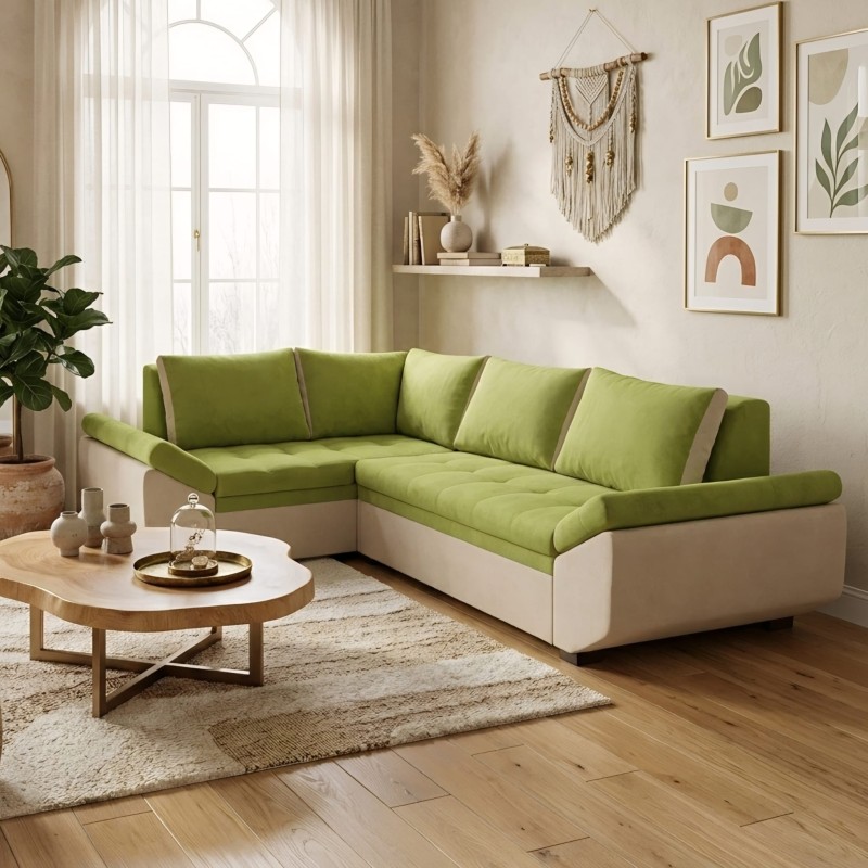 Colțar Extensibil Elixir cu Perne Premium și Ladă | Sofastil