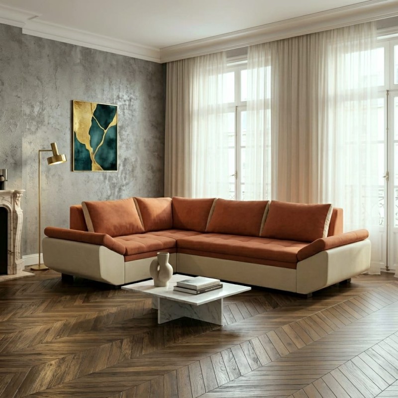 Colțar Extensibil Elixir cu Perne Premium și Ladă | Sofastil