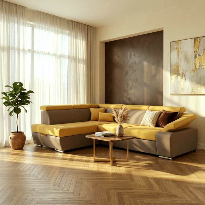 Colțar Extensibil Toledo cu Tetiere Reglabile  Sofastil