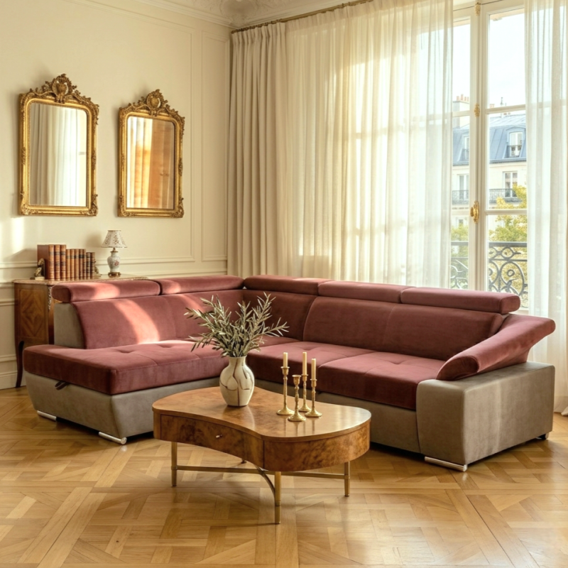 Colțar Extensibil Toledo cu Tetiere Reglabile  Sofastil