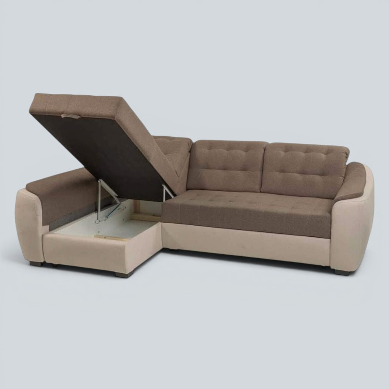 Colțar Antonio extensibil cu șezlong și ladă | Sofastil