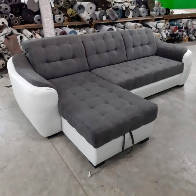 Colțar Antonio extensibil cu șezlong și ladă | Sofastil