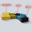 Colțar modular Modulo pentru living modern | Sofastil