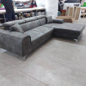 Colțar extensibil Caro – design modern, picioare metalice, tetiere reglabile