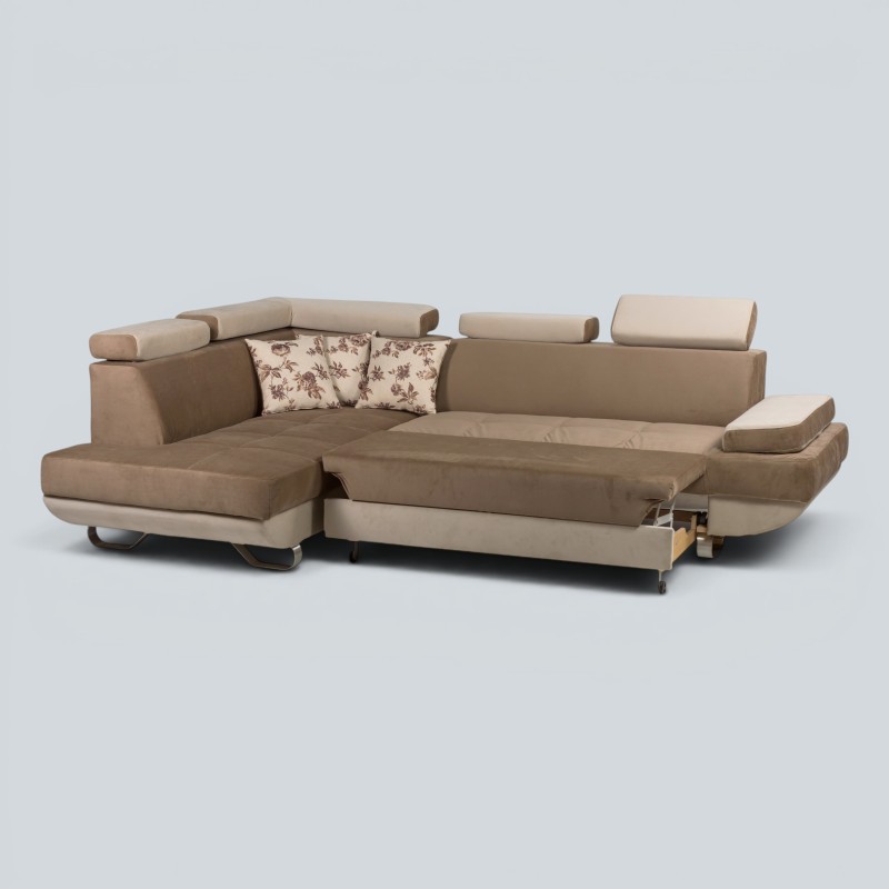 Coltar living extensibil Madeira, design modern & lada depozitare