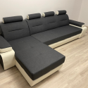 Colțar extensibil Melisa confort relax cu brațe reglabile și ladă depozitare