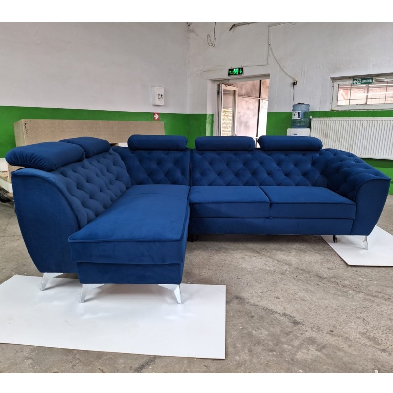 Colțar King Luis – model soft luxury modern cu tetiere reglabile