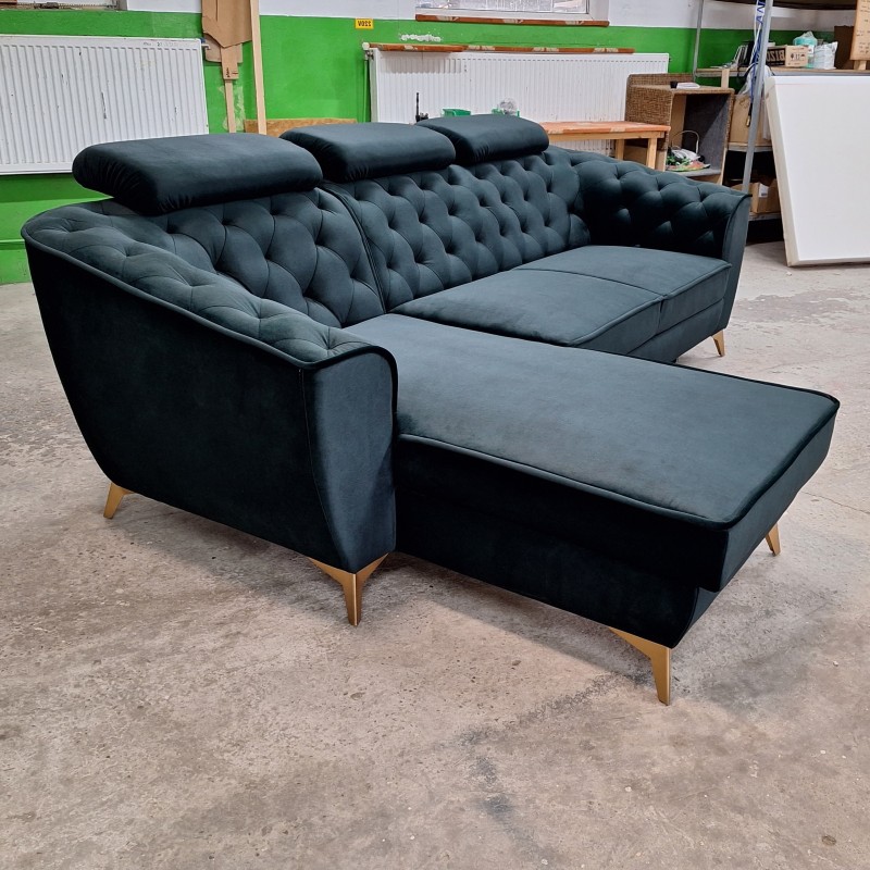 Coltar living Luis, modern, extensibil lada, tetiere reglabile