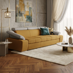 Canapea 3 locuri extensibila Toledo cu tetiere reglabile