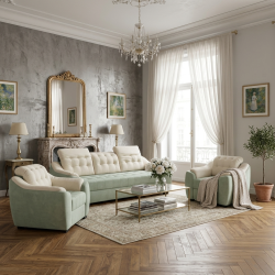 Set canapea extensibila si fotolii Antonio