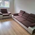 Canapea Venus 3 Locuri Extensibilă cu Tetiere și Brațe Reglabile