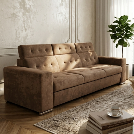 Canapea living extensibila 3 locuri Matrix cu tetiere, personalizabila la comanda
