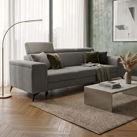 Canapea 3 locuri extensibila HERMES cu design modern si tetiere reglabile