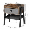Noptiere Retro,stil industrial - Sofastil.ro