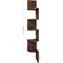 Raft de perete plutitor pe 5 niveluri cu design în zig-zag, raft cu cărți - Sofastil.ro
