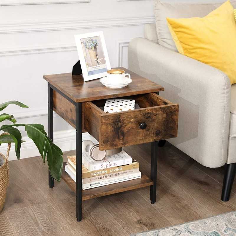 Noptiera Rustic Cu Sertar - Sofastil.ro