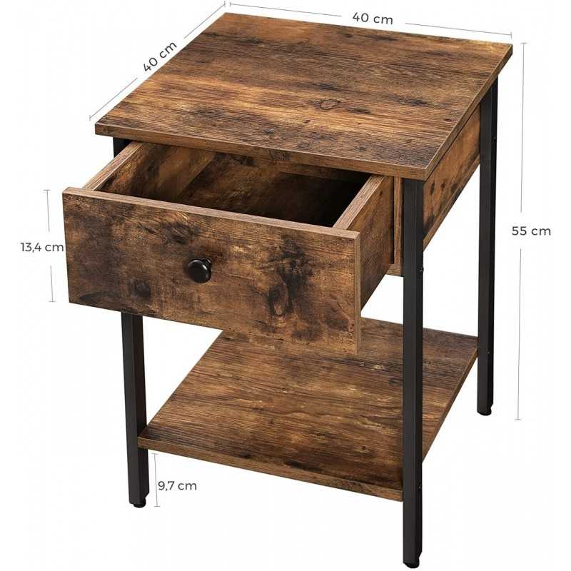 Noptiera Rustic Cu Sertar - Sofastil.ro