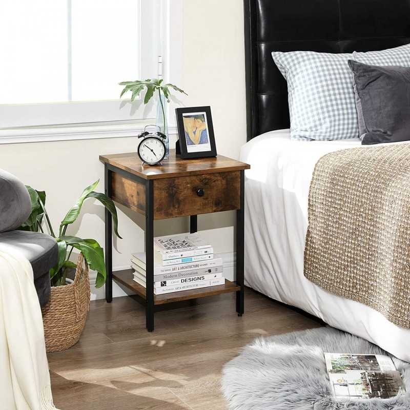 Noptiera Rustic Cu Sertar - Sofastil.ro