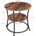 Masă Laterală Rotundă Cu 2 Niveluri - Sofastil.ro