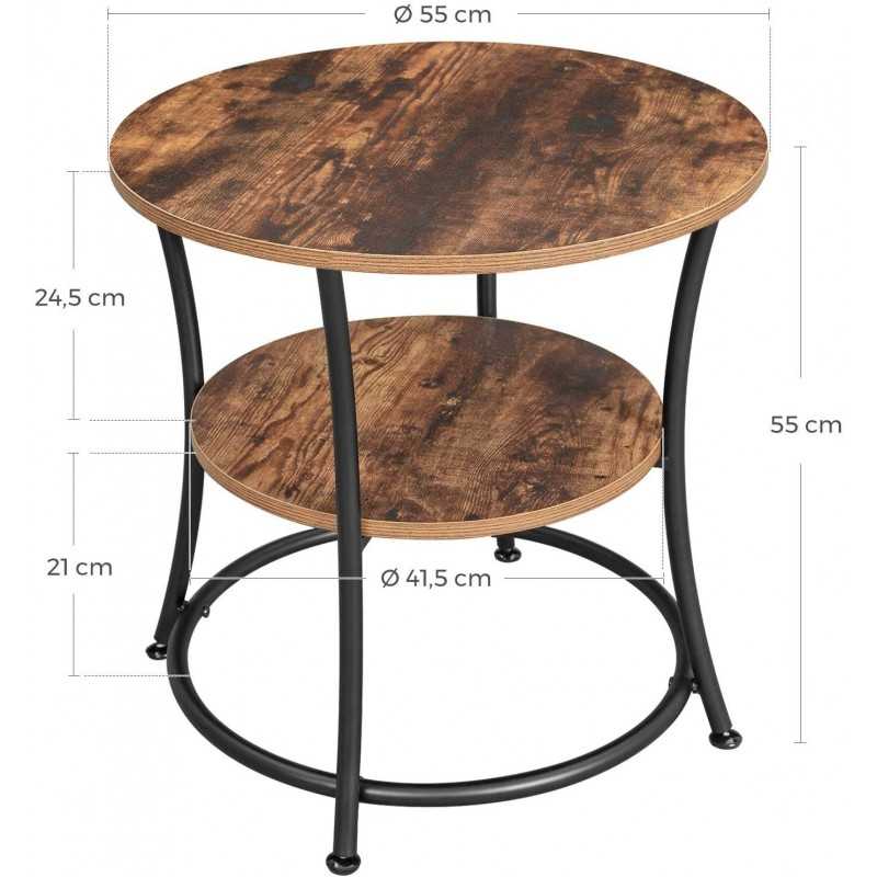 Masă Laterală Rotundă Cu 2 Niveluri - Sofastil.ro