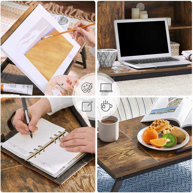 Suport pentru laptop / mic dejun in stil industrial reglabil pe inaltime - Sofastil.ro