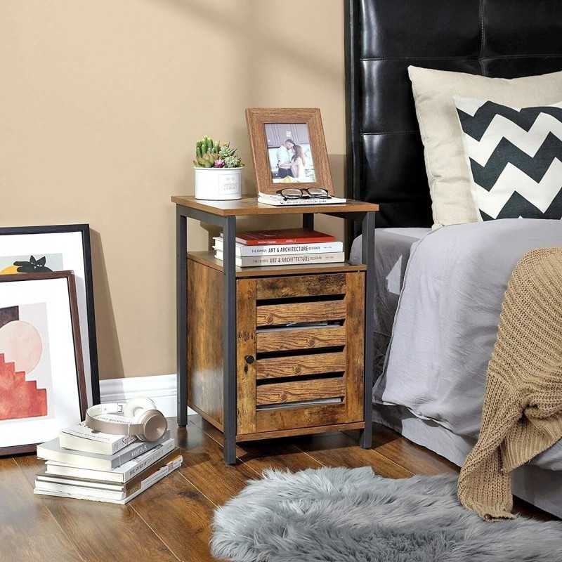 Noptiera cu aspect industrial / retro - Sofastil.ro