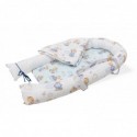 Baby Nest Somnart: Cosulet bebelusi + Salteluta 42x84x2 cm + Paturica 70x70 cm model Ursuleti