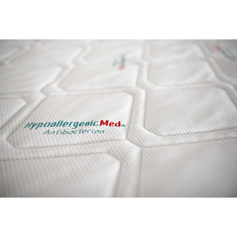 Saltea cu spumă poliuretanică Somnart HypoallergenicMed Antibacteria, 140x200, înălțime 18 cm, antibacterii, husă detașabilă cu 