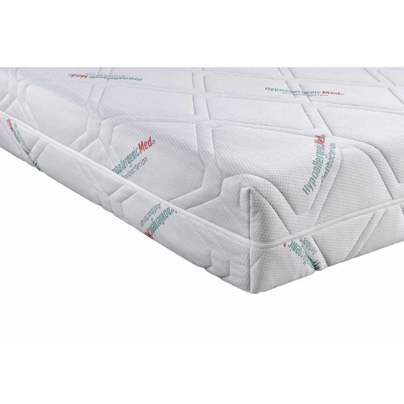 Saltea cu spumă poliuretanică Somnart HypoallergenicMed Antibacteria, 140x200, înălțime 18 cm, antibacterii, husă detașabilă cu 