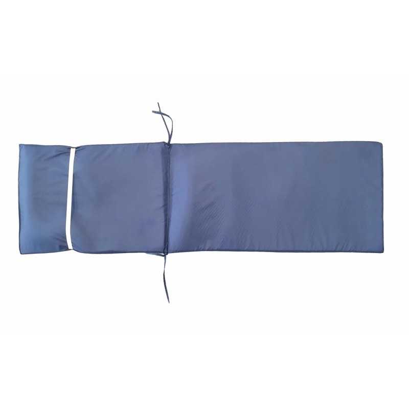 Saltea impermeabila pentru sezlong Somnart 50x190x4.5cm, doua segmente, interior burete, grosime 4.5cm, bleumarin