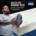 Saltea cu memorie SomnART XXL Memory Plus 140x190, înălțime 25cm, pentru persoane supraponderale, husă Aloe Vera detașabilă, rul