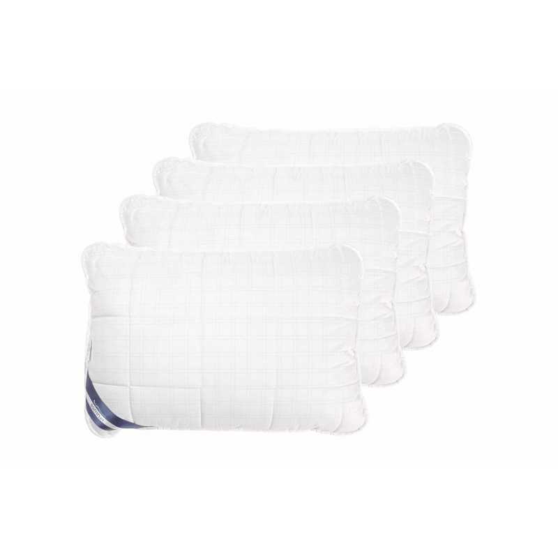 Set 4 perne Somnart matlasate model patrat  50x70 cm, microfibra  carbon