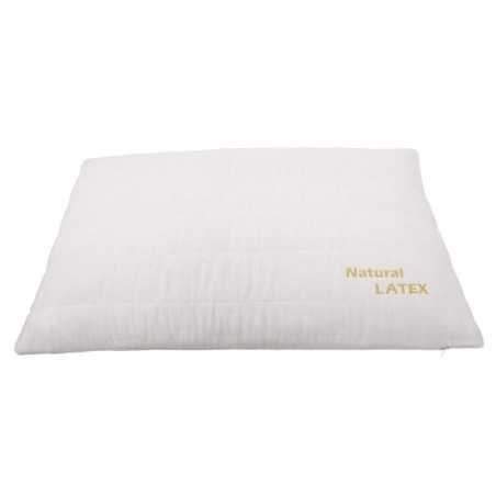 Perna Somnart LATEXCEL, 66x38x14 cm, latex natural, husa bumbac 100%, alb