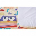 Patura impermeabila bebe, bumbac frotir, SomnART, 100x110 cm, Bufnite Mari