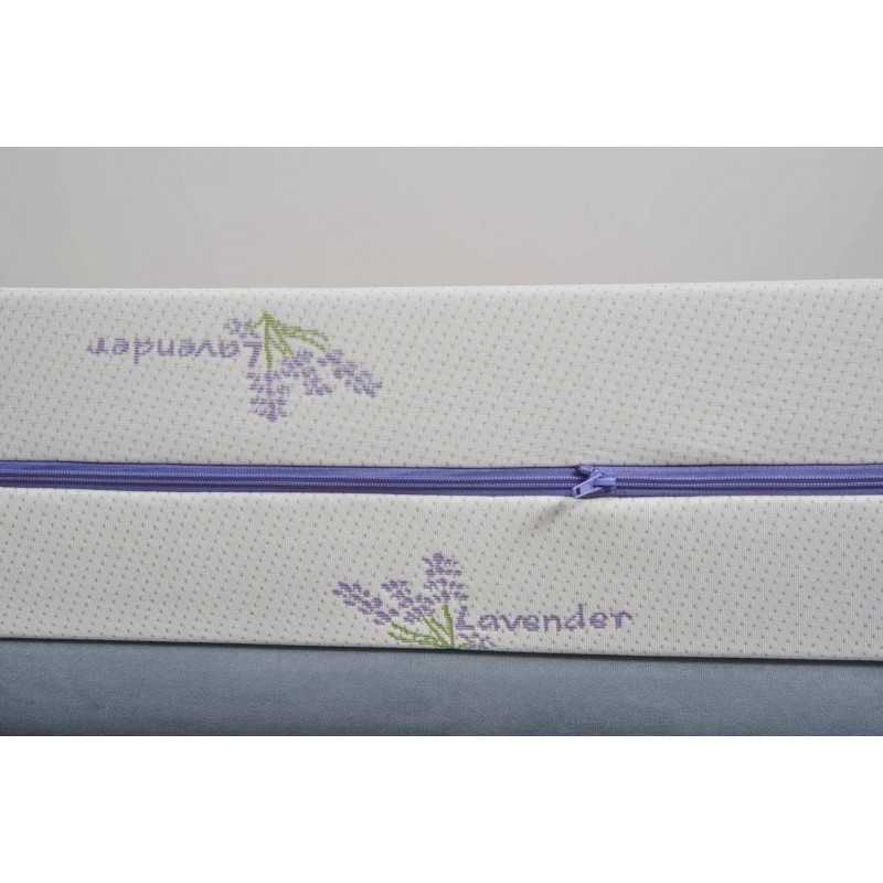 Saltea cu memorie Somnexpert Lavanda 160x200, înălțime 16 cm, ortopedică, husă tratată cu lavandă, lavabilă, cu fermoar, rulată,