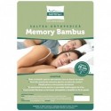 Saltea cu memorie 3D Somnart Memory Bambus 180x200, înălțime 16 cm, husă cu bambus lavabilă și detașabilă cu fermoar, mânere, fe