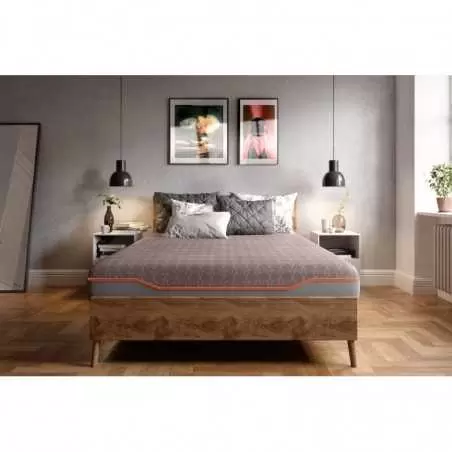 Saltea ortopedica SomnArt Premium Pocket Multilayer, arcuri impachetate, 2 cm memorie, husa detasabila, 180x200, inaltim