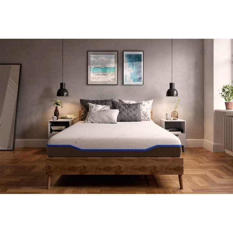 Saltea cu memorie și arcuri individuale Domine Tencel Ultra Pocket Multilayer 160x200, înălțime 24 cm, husă detașabilă, fermitat