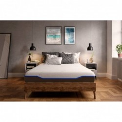 Saltea cu memorie și arcuri individuale Domine Tencel Ultra Pocket Multilayer 140x200, înălțime 24 cm, husă detașabilă, fermitat