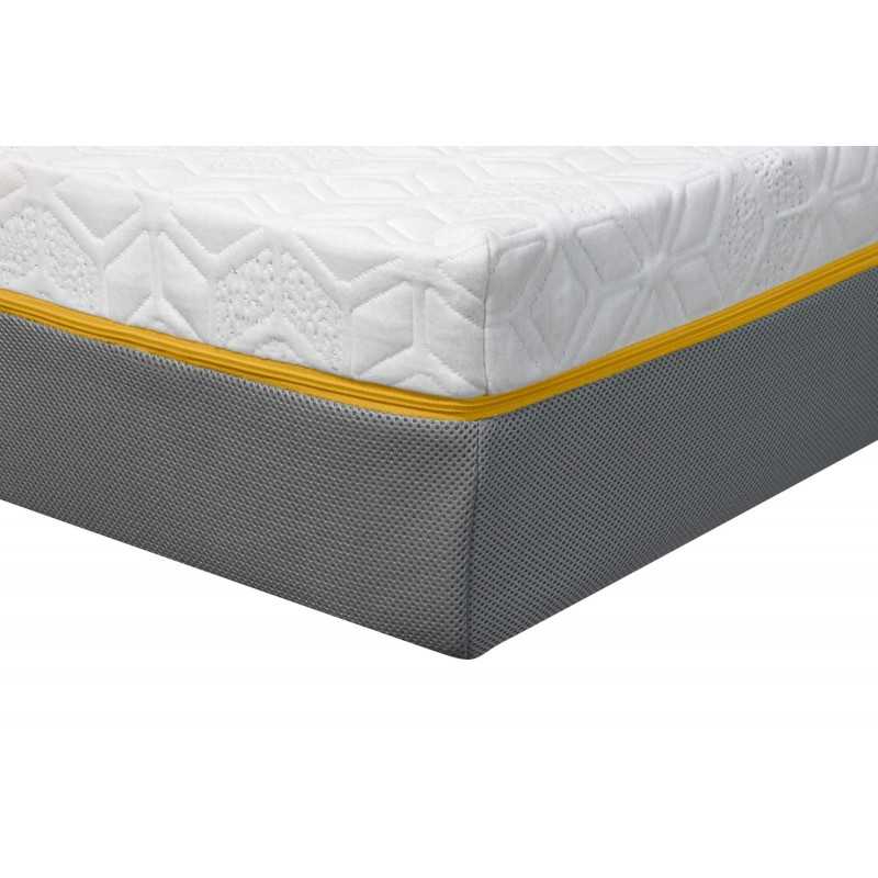 Saltea cu memorie și arcuri individuale Somnexpert Silver Evolution Pocket Spring 100x200, înălțime 24 cm, husă detașabilă, ferm