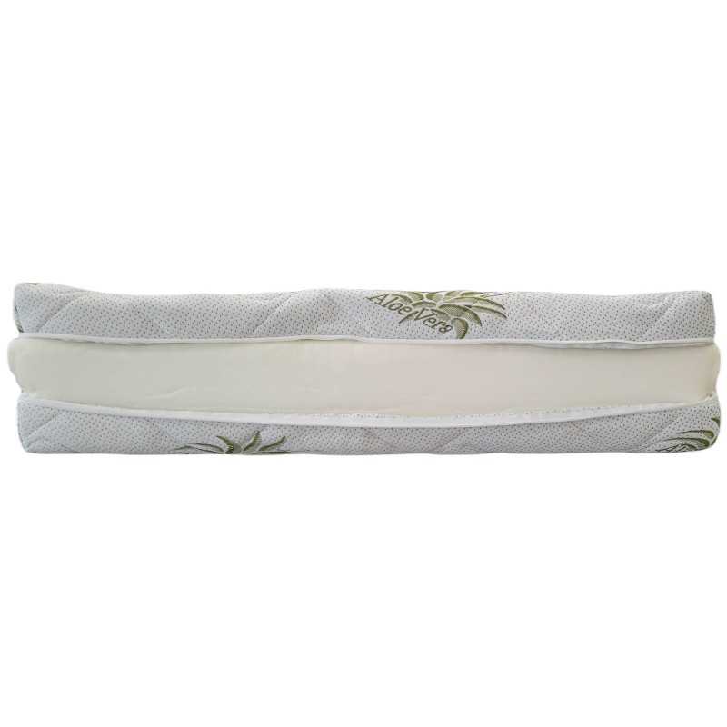 Husa saltea 90x190x14, Aloe Vera, matlasata,  lavabila, detasabila, cu fermoar 4 laturi