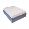 Cearceaf de pat Bumbac alb cu elastic, 150x260 cm, pat de 90x200
