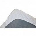 Cearceaf de pat Bumbac alb cu elastic, 220x260 cm, pat de 160x200