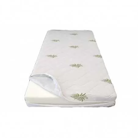 Husa saltea 160x200x25, Aloe Vera, matlasata, lavabila, detasabila, cu fermoar 4 laturi