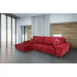 coltar modern, extensibil cu lada, Baron, rosu, dimensiuni si culori la comanda,canapea coltar sufragerie