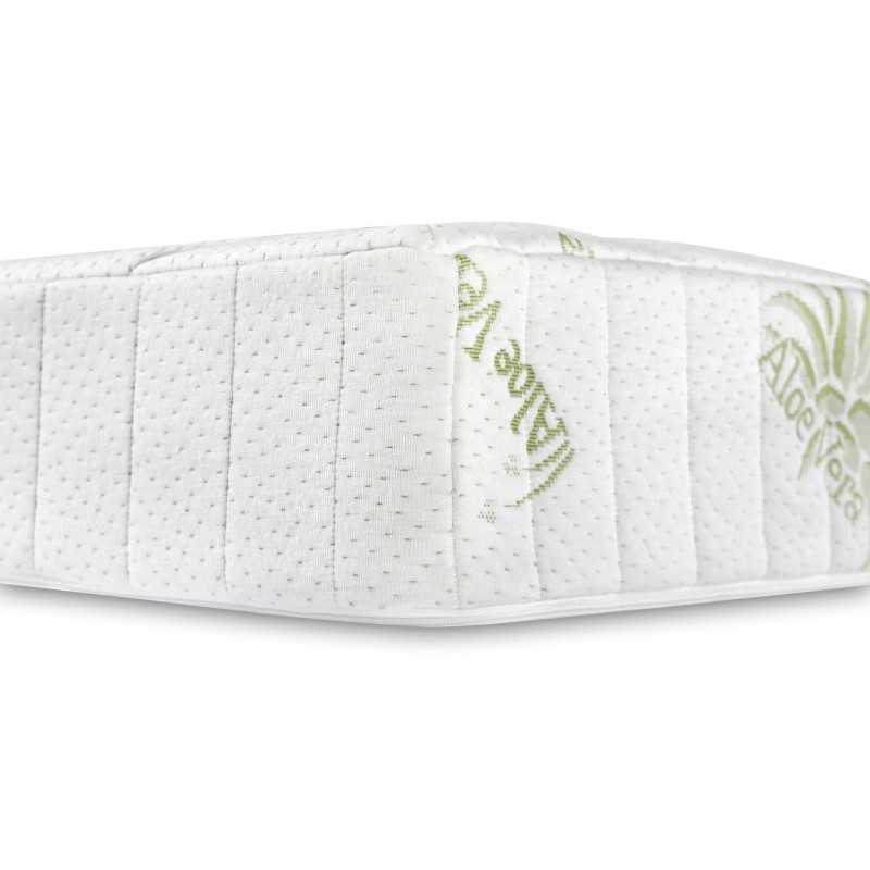 Saltea cu spumă poliuretanică SomnART FermiMax Aloe Vera 200x200, înălțime 15 cm, anatomică, husa lavabilă și detașabilă cu ferm